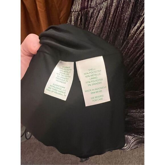 New Lilly Pulitzer Racheli Dress Gold Metallic Gold Metallic Rope Stripe Berry C - Picture 4 of 7